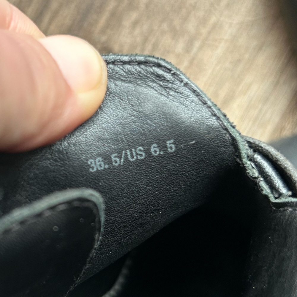 Rag & Bone Harrow Black Leather Heeled Booties | 6.5 - Picture 11 of 16